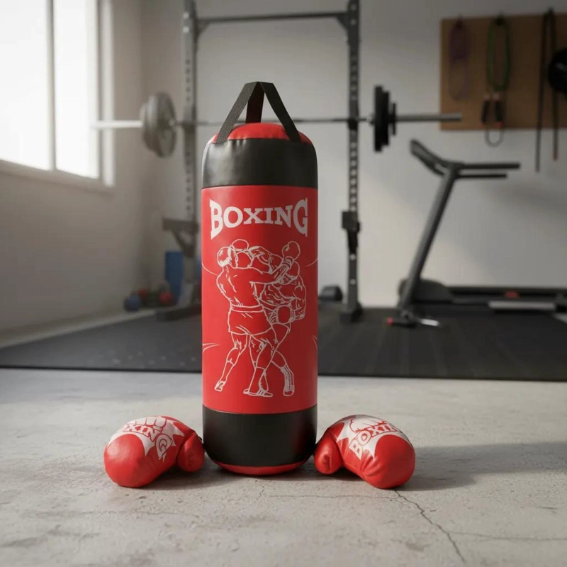 SET DE SACO DE BOXEO INFANTIL DE 50 CM CON GUANTES PARA ENTRENAMIENTO - 1