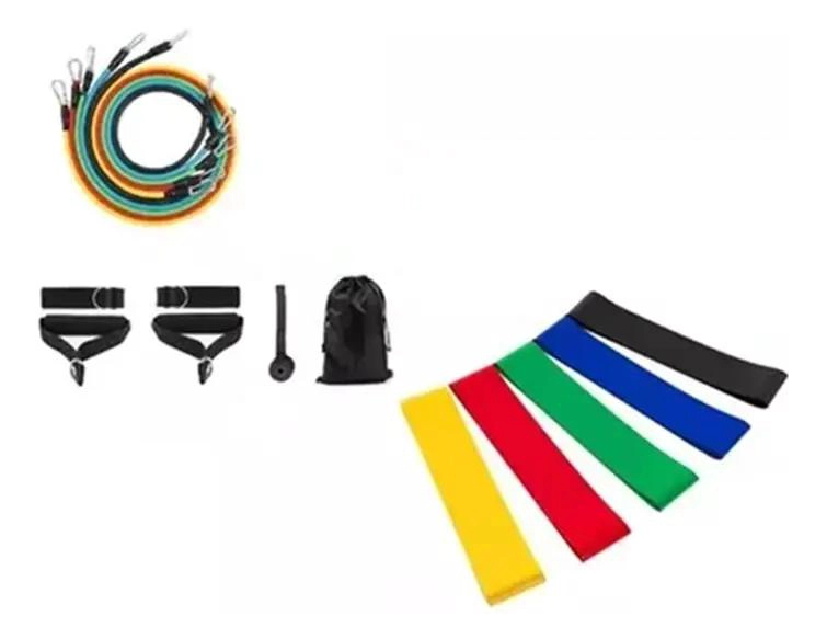 SET COMPLETO DE LIGAS Y BANDAS DE RESISTENCIA PARA EJERCICIOS - 2