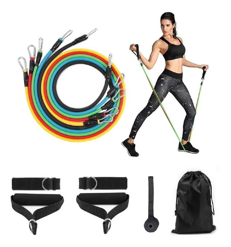 SET COMPLETO DE LIGAS Y BANDAS DE RESISTENCIA PARA EJERCICIOS - 5