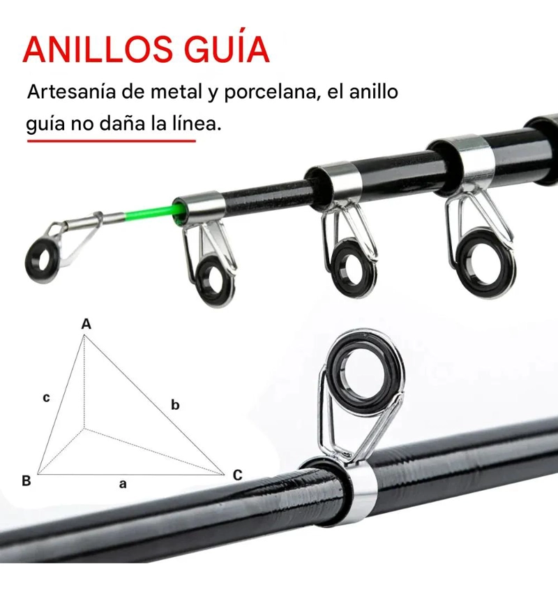 KIT COMPLETO DE PESCA CON CAÑA DE 2.1 METROS Y ACCESORIOS - 4