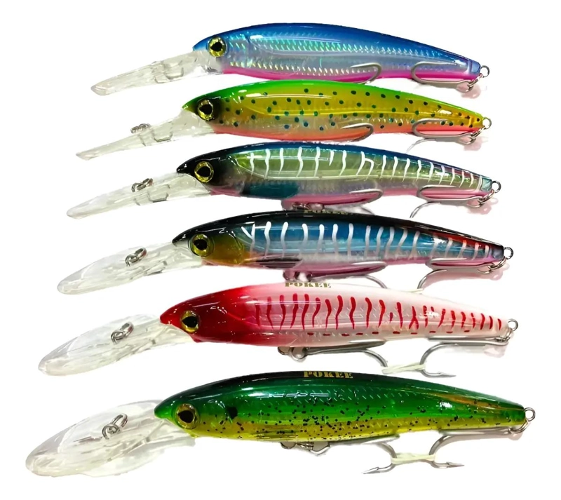SET DE 3 SEÑUELOS PARA PESCA TROLLING DE 16 CM Y 60 GRAMOS MULTICOLOR - 1