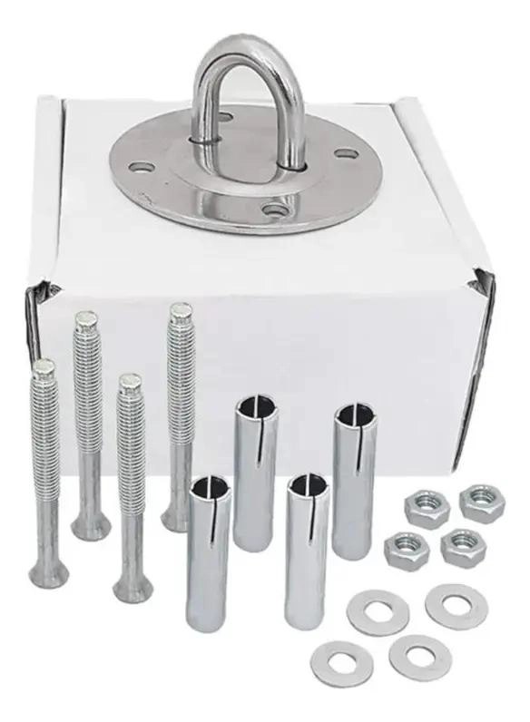 GANCHO FIJO DE TECHO DE ACERO INOXIDABLE PARA HAMACA Y YOGA - 4