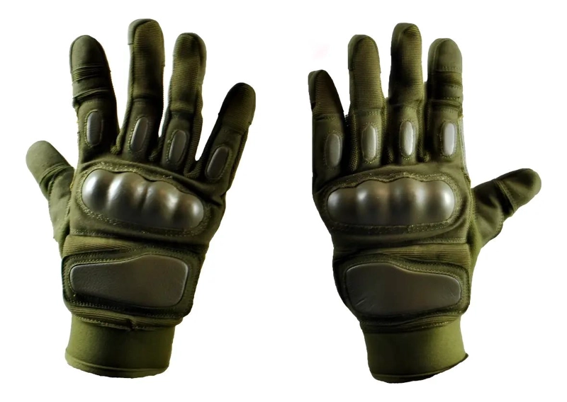 GUANTE TACTICO CON PROTECCION EN COLOR VERDE PARA USO RESISTENTE - 1