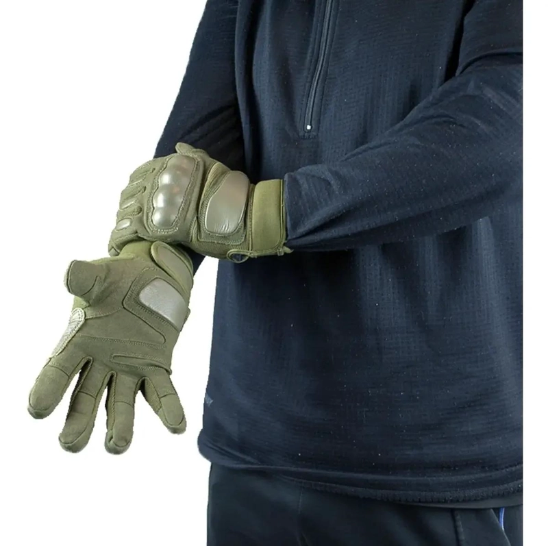 GUANTE TACTICO CON PROTECCION EN COLOR VERDE PARA USO RESISTENTE - 3