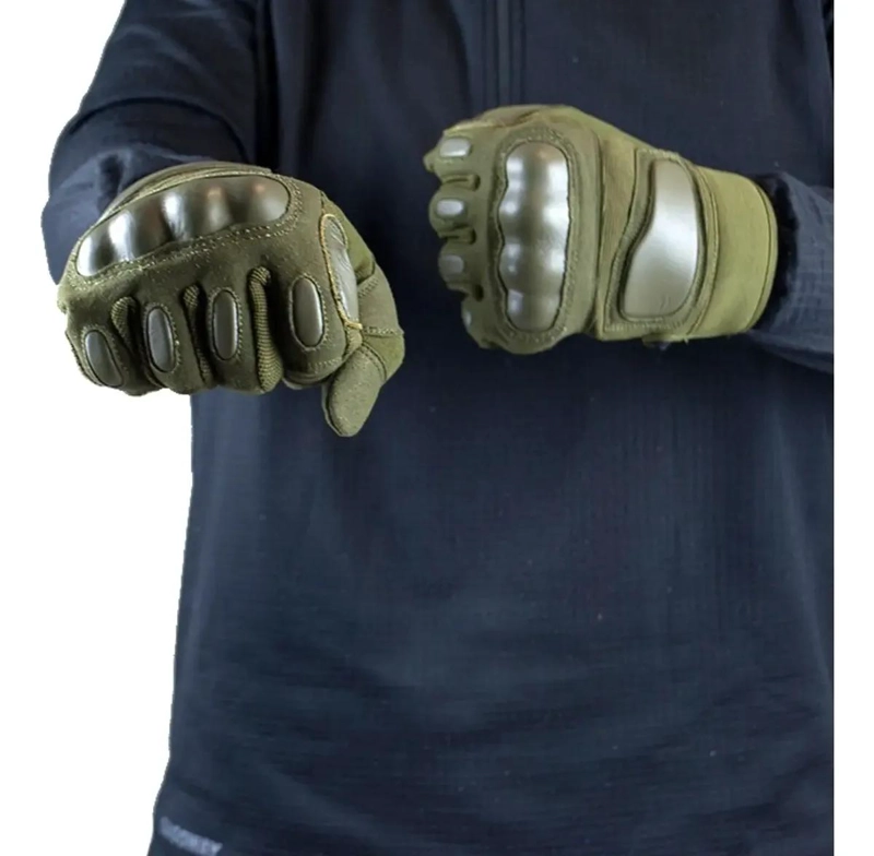 GUANTE TACTICO CON PROTECCION EN COLOR VERDE PARA USO RESISTENTE - 4