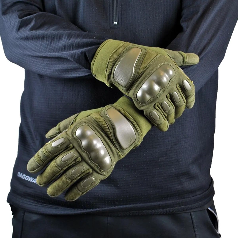 GUANTE TACTICO CON PROTECCION EN COLOR VERDE PARA USO RESISTENTE - 5