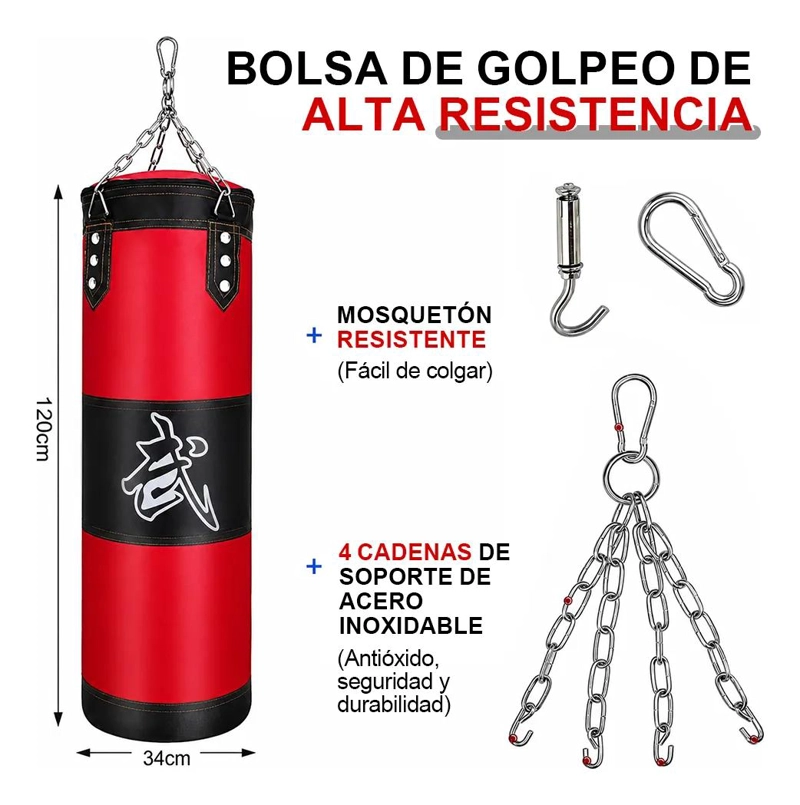 GUANTES DE BOXEO RESISTENTES CON JUEGO DE EJERCICIOS PARA SACO DE ARENA - 1