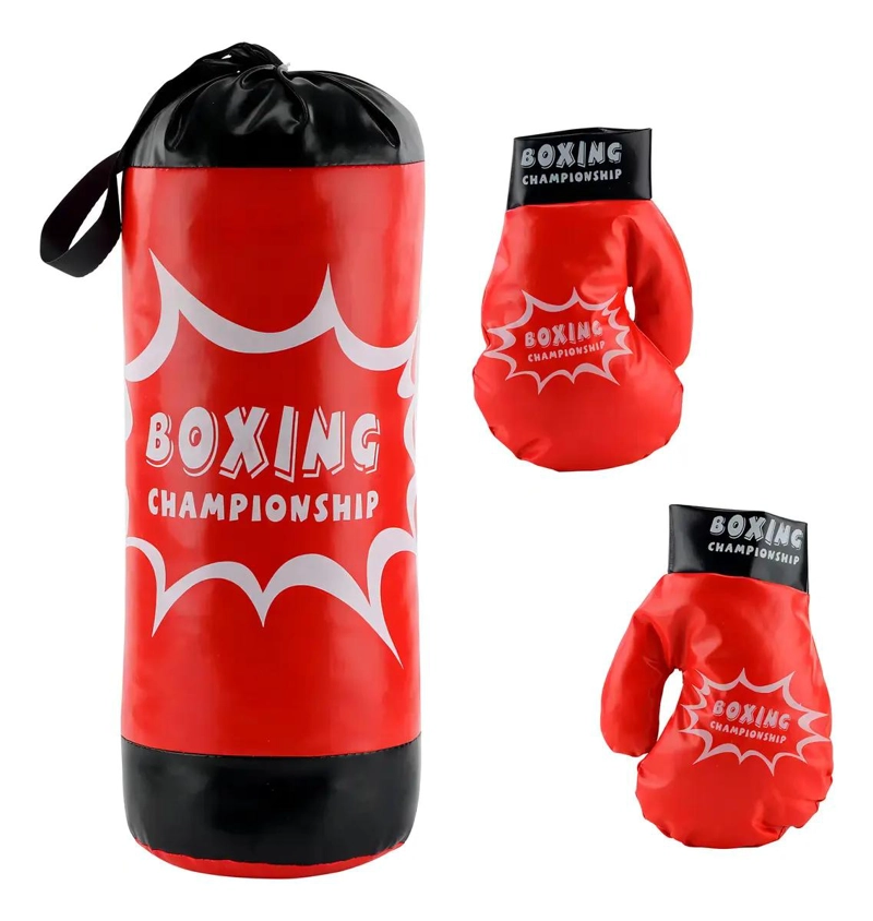 KIT INFANTIL DE BOXEO CON GUANTES Y SACO PARA ENTRENAMIENTO - 1