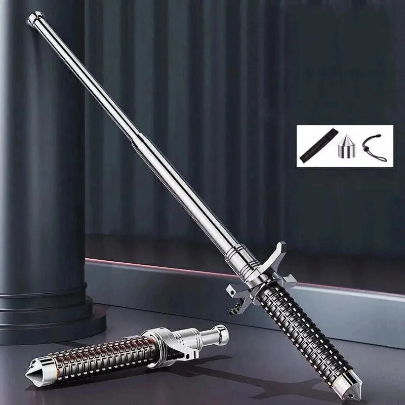 BASTON RETRACTIL DE AUTODEFENSA CON LONGITUD DE 101 CM - 2
