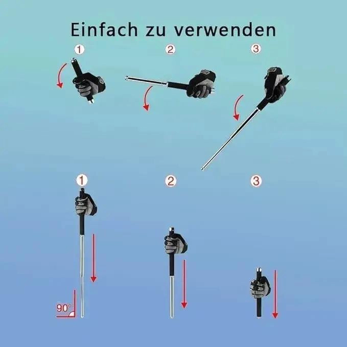 BASTON RETRACTIL DE AUTODEFENSA CON LONGITUD DE 101 CM - 5