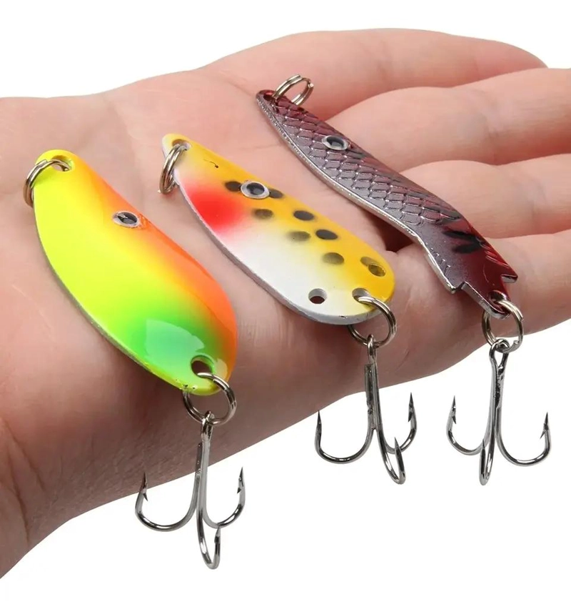 KIT COMPLETO DE 30 SEÑUELOS DE PESCA CUCHARAS VARIADOS PARA AGUA DULCE Y SALADA - 2