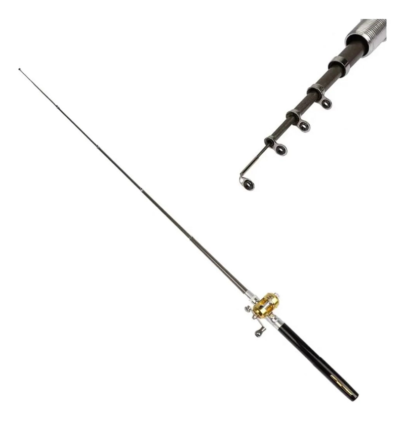 KIT DE CAÑA DE PESCAR TELESCOPICA COMPACTA EN FORMA DE BOLIGRAFO - 5