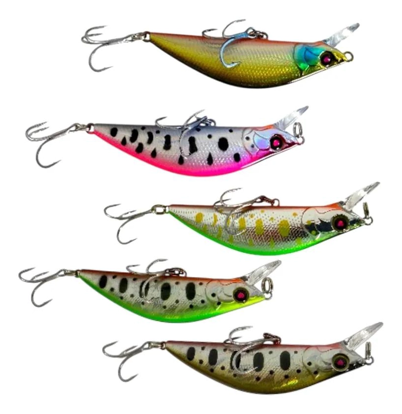 PACK DE 5 SEÑUELOS DE PESCA RIO 4.7 GRAMOS COLORES VARIADOS - 3