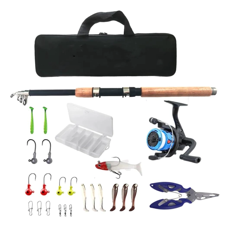 KIT COMPLETO PARA PESCA CON CAÑA DE 210 CM Y ACCESORIOS INCLUIDOS - 1