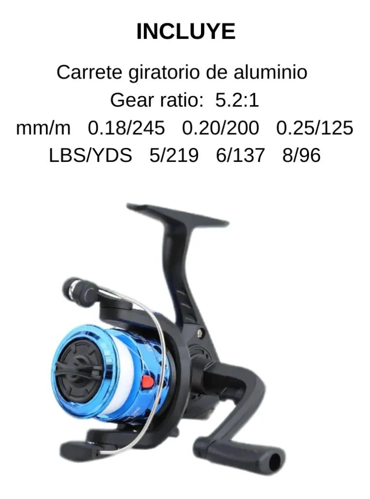 KIT COMPLETO PARA PESCA CON CAÑA DE 210 CM Y ACCESORIOS INCLUIDOS - 2