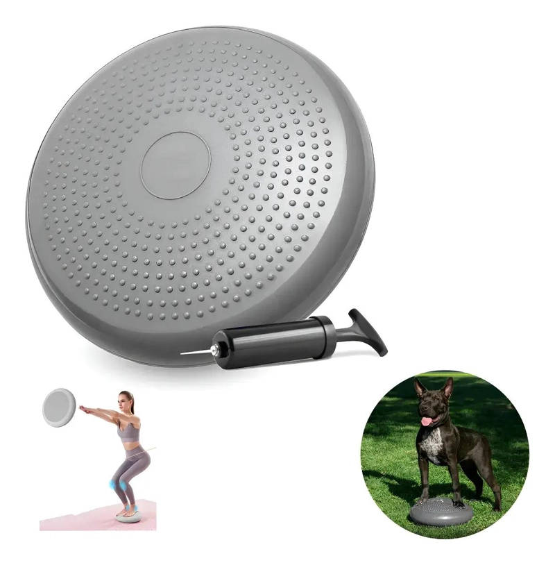 DISCO DE EQUILIBRIO SENSORIAL PARA YOGA Y EJERCICIOS EN COLOR GRIS - 2