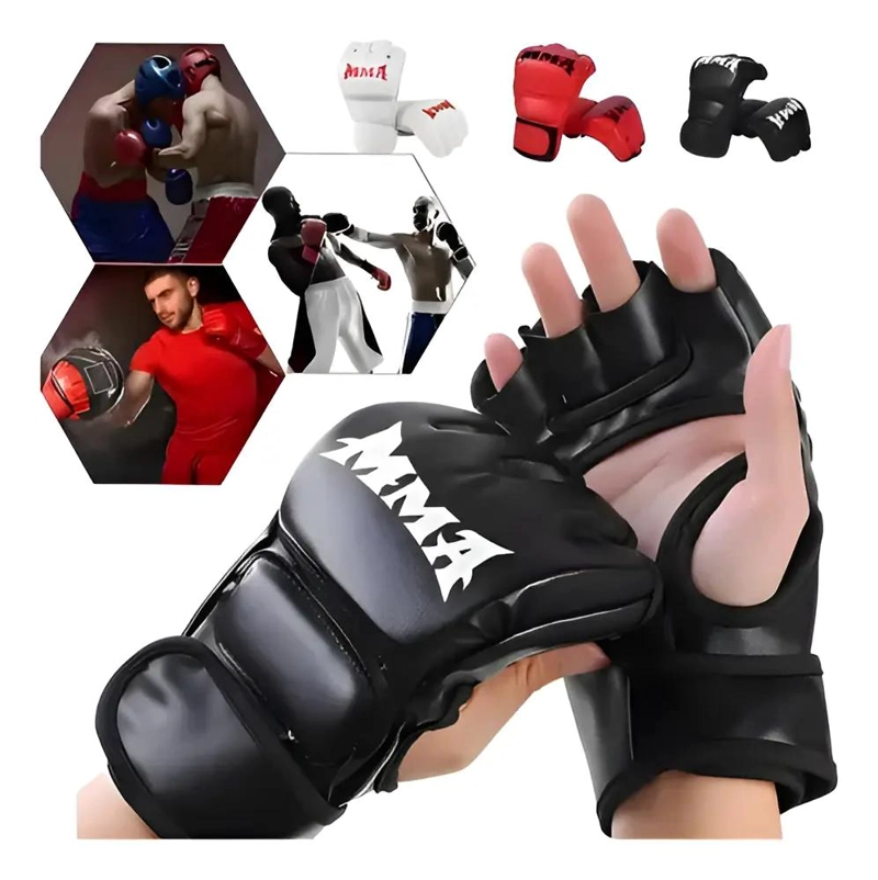 GUANTES DE BOXEO DE MEDIO DEDO PARA ENTRENAMIENTO Y KICKBOXING - 1