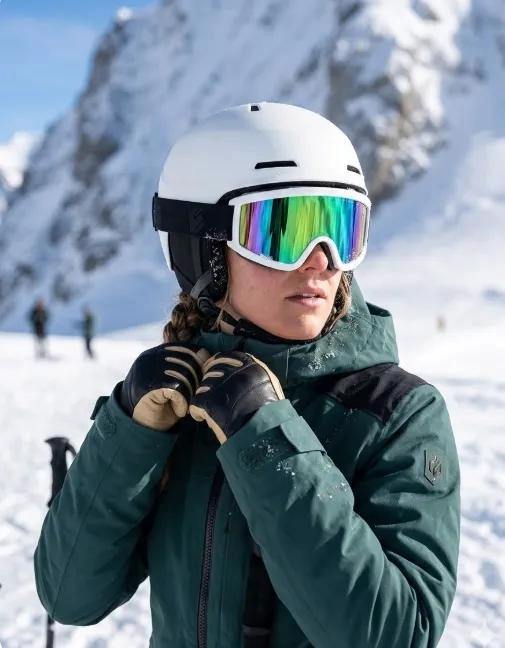 ANTIPARRAS PARA ESQUI Y SNOWBOARD CON LENTE ESPEJADO IRIDIUM BLANCO - 1