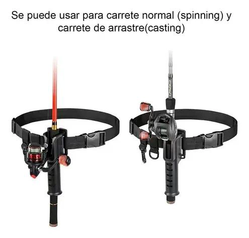SOPORTE PARA CAÑA DE PESCAR CON CINTURON AJUSTABLE PARA PESCADORES - 3