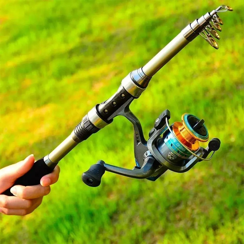 CAÑA TELESCOPICA DE FIBRA DE CARBONO PARA PESCA DEPORTIVA - 2