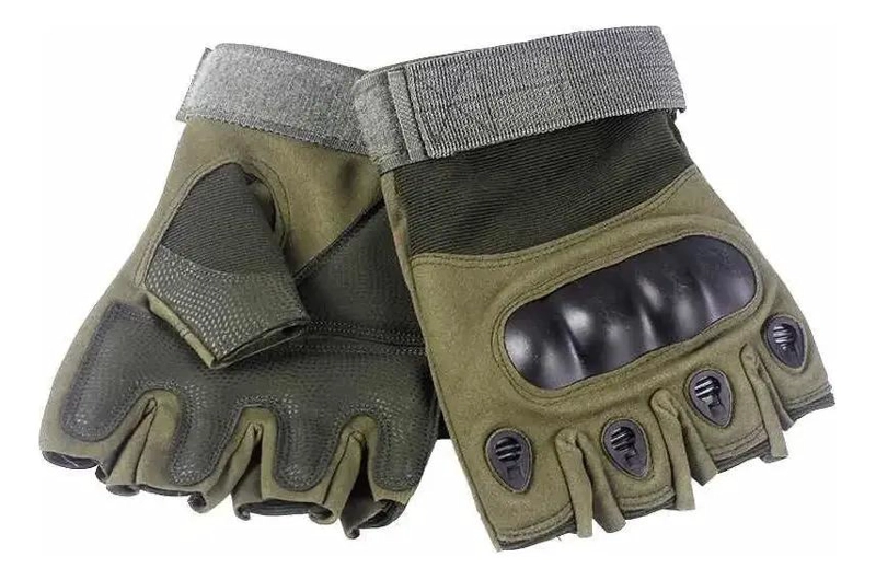GUANTES TACTICOS PARA ACTIVIDADES AL AIRE LIBRE CON MEDIO DEDO - 3