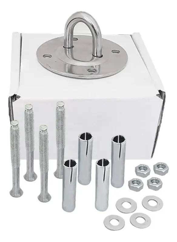 GANCHO FIJO DE TECHO DE ACERO INOXIDABLE PARA HAMACA Y YOGA - 3