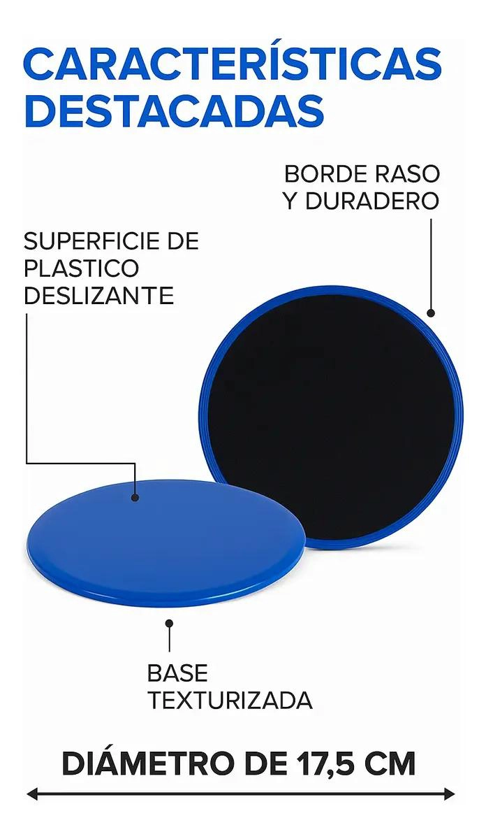 PAR DE DISCOS DESLIZANTES PARA ENTRENAMIENTO Y FITNESS EN SUELO - 3