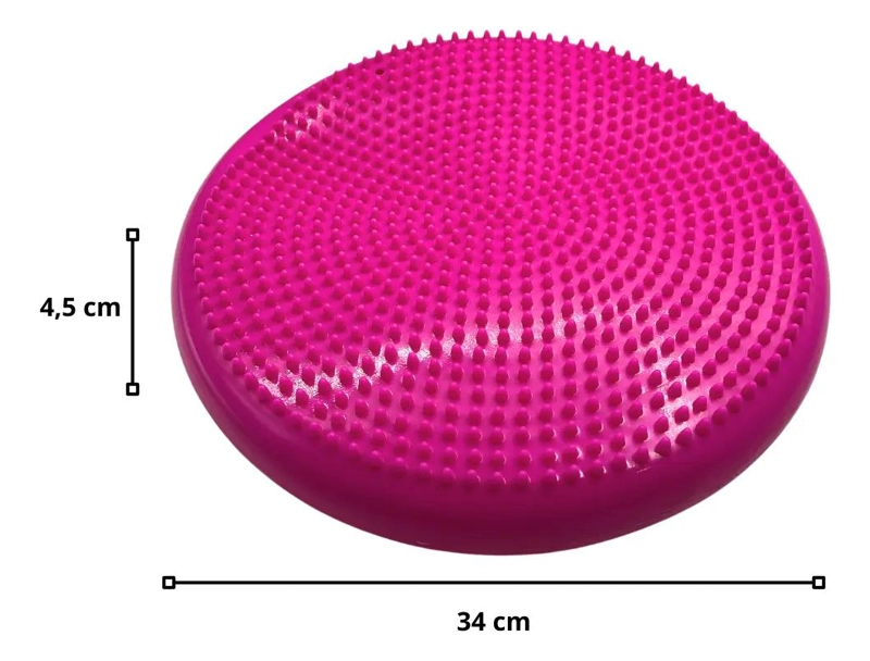DISCO DE EQUILIBRIO MINI BOSU CON SUPERFICIE ERIZO COLOR ROSA - 2