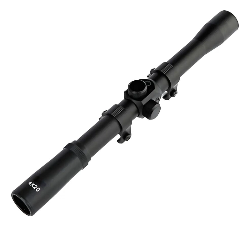 MIRA TELESCOPICA 4X20 PARA CARABINA DE AIRE CON AJUSTE PRECISO - 5