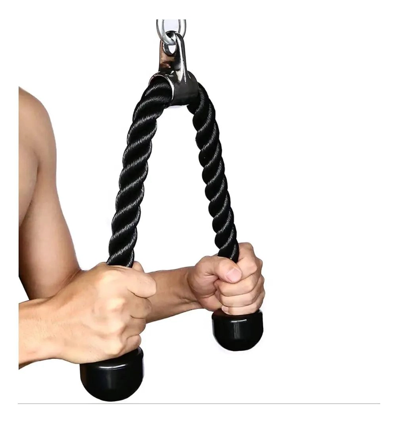 CUERDA PARA EJERCICIOS DE TRICEPS Y BICEPS CON POLEA PARA FITNESS - 1