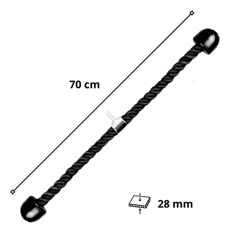 CUERDA PARA EJERCICIOS DE TRICEPS Y BICEPS CON POLEA PARA FITNESS - 2