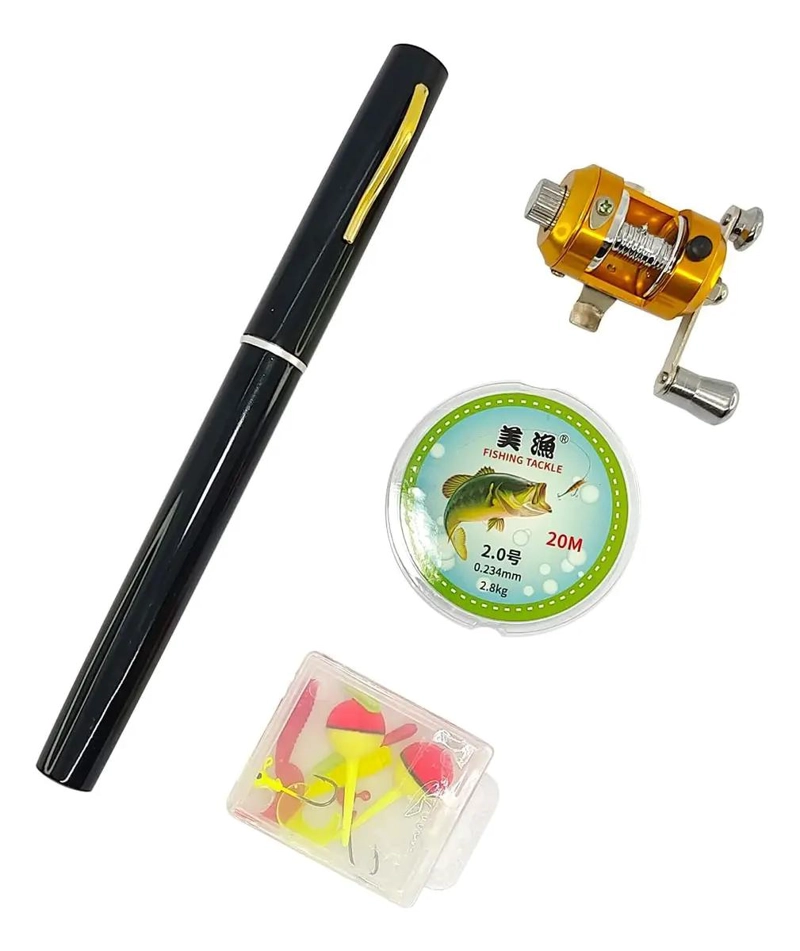 KIT DE CAÑA DE PESCAR TELESCOPICA COMPACTA CON DISEÑO PORTATIL - 2