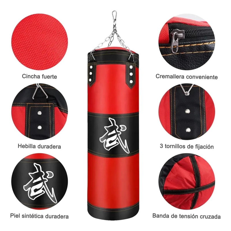 GUANTES DE BOXEO CON JUEGO DE EJERCICIOS Y SACOS DE ARENA PARA ENTRENAMIENTO - 2
