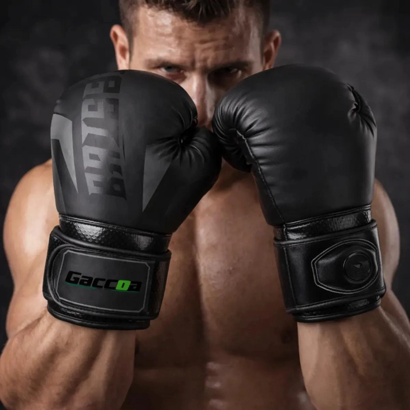 GUANTES DE BOXEO PROFESIONAL PARA ENTRENAMIENTO CON CIERRE DE VELCRO 12 OZ - 2