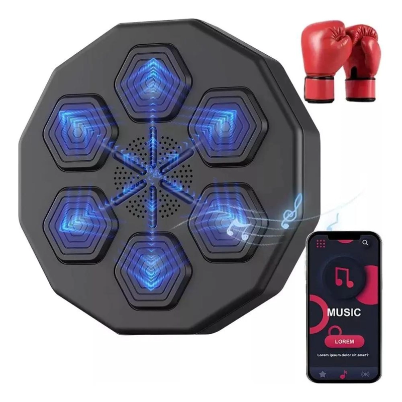 MAQUINA DE BOXEO CON MUSICA PARA PARED CON GUANTE INCLUIDO - 1