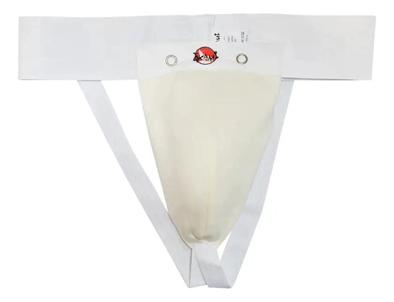 GENÉRICO PROTECTOR GENITAL MASCULINO COLOR BLANCO TALLA GRANDE PARA DEPORTES