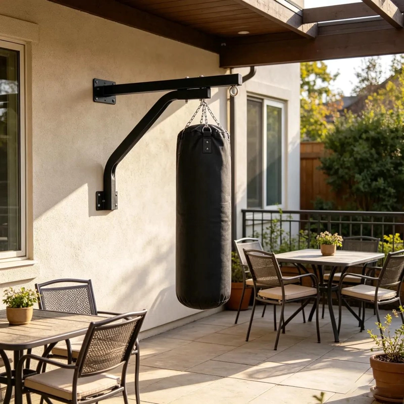 SOPORTE RESISTENTE PARA SACO DE BOXEO COLGANTE EN PARED HASTA 800 KG - 3