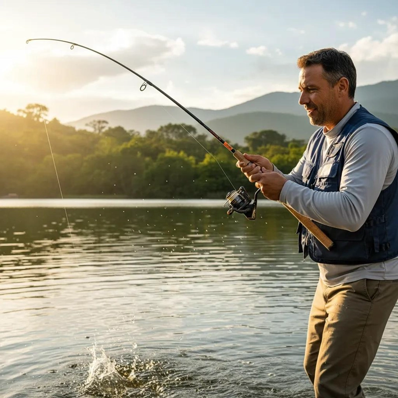 CAÑA DE PESCA VOLKANO 240H CON ALTA RESISTENCIA Y SENSIBILIDAD - 3