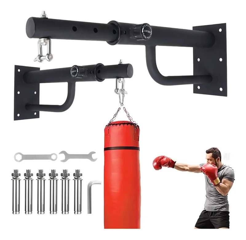SOPORTE DE PARED AJUSTABLE PARA SACO DE BOXEO EN ACERO RESISTENTE - 1