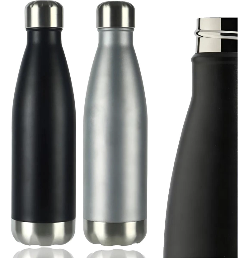 SET DE 2 TAZAS TE RMICAS DE ACERO INOXIDABLE PARA CAFE  Y BEBIDAS - 1