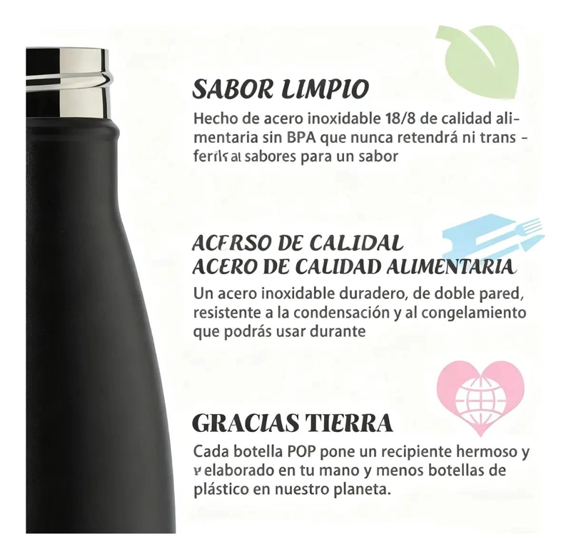 SET DE 2 TAZAS TE RMICAS DE ACERO INOXIDABLE PARA CAFE  Y BEBIDAS - 5