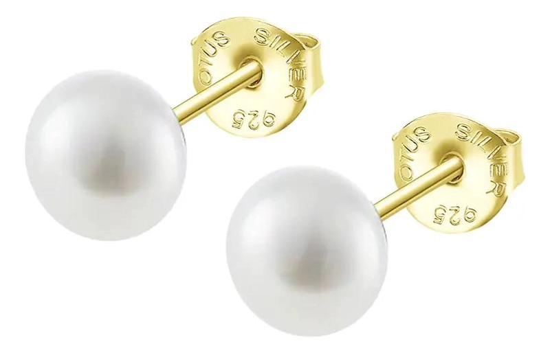 AROS DE PLATA CON DISEÑO ELEGANTE Y PERLAS PARA MUJER - 1