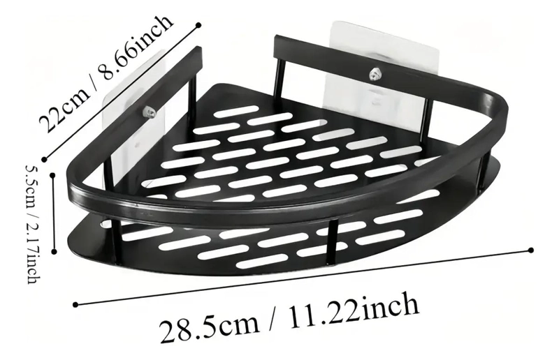 ESTANTE ESQUINERO ORGANIZADOR PARA BAÑO Y DUCHA CON MULTIPLES NIVELES - 2