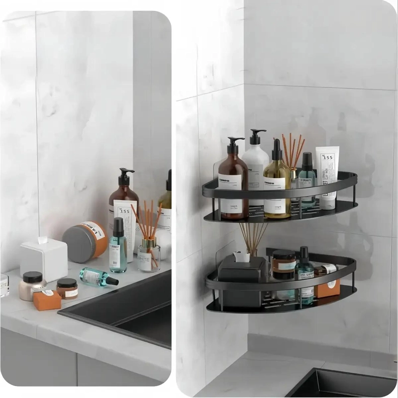 ESTANTE ESQUINERO ORGANIZADOR PARA BAÑO Y DUCHA CON MULTIPLES NIVELES - 4