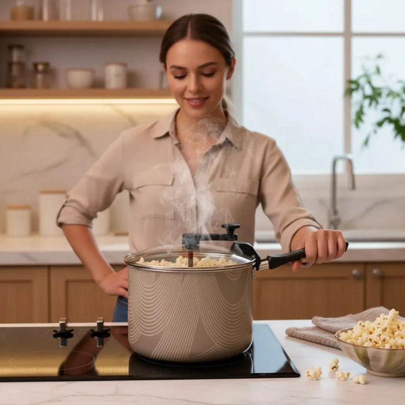 OLLA PARA PREPARAR CABRITAS CON TAPA Y MANGO RESISTENTE - 1