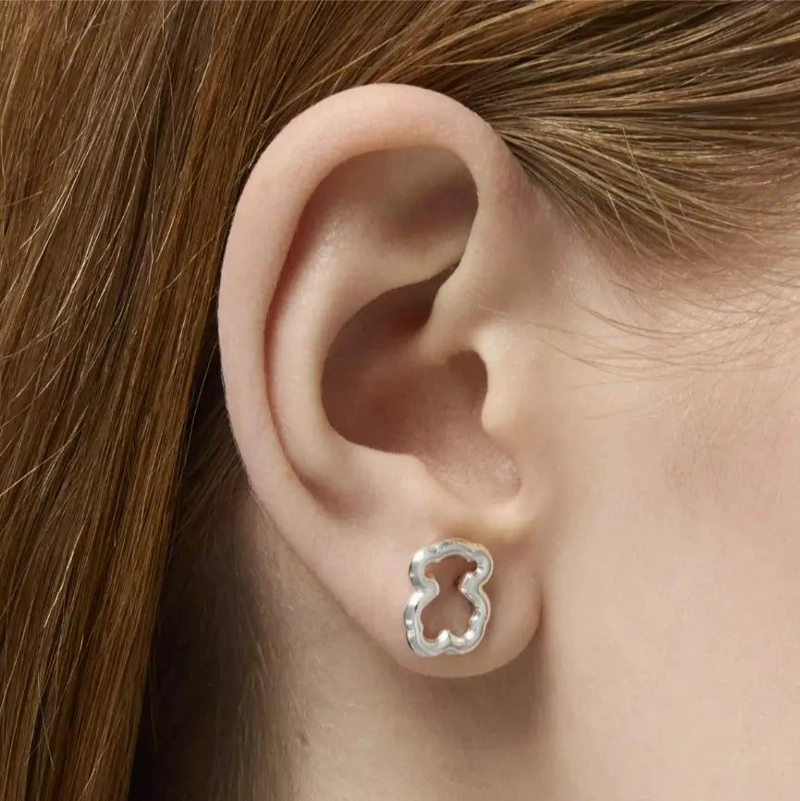 AROS DE PLATA 925 CON DISEÑO CARRUSEL ELEGANTE Y DETALLADO - 5