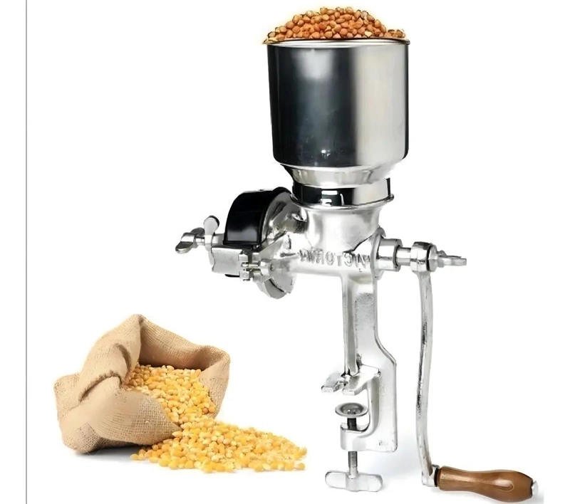 MOLINO MANUAL METALICO PARA GRANOS COMO MAIZ, CAFE  Y ARROZ - 1