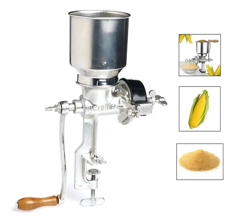 MOLINO MANUAL METALICO PARA GRANOS COMO MAIZ, CAFE  Y ARROZ - 2