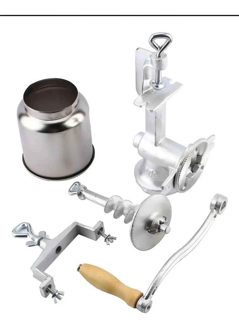 MOLINO MANUAL METALICO PARA GRANOS COMO MAIZ, CAFE  Y ARROZ - 3