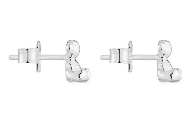 AROS DE PLATA 925 CON DISEÑO DE OSITO Y TAMAÑO DE 7,2 MM - 2